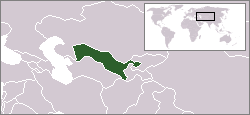 Uzbekistan map