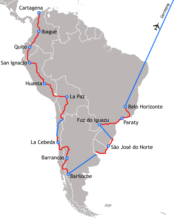 South America map