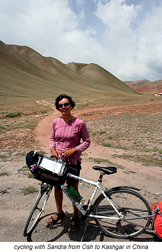 cycling with sandra in Kyrgyzstan