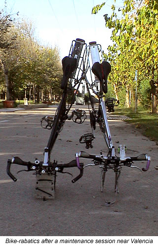 bike-rabatics in Pinedo campground near Valencia in Spain