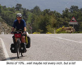 cycling turkish hills