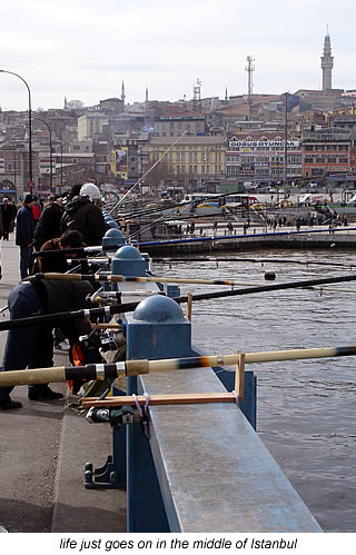 fishing in the heart of Istanbul